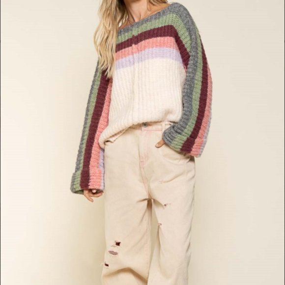 Cactus Rose Chunky Knit Wool Sweater - Picture 5 of 5